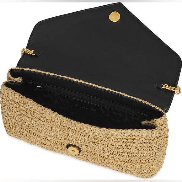 Rebecca Minkoff Straw Envelope Flap Clutch